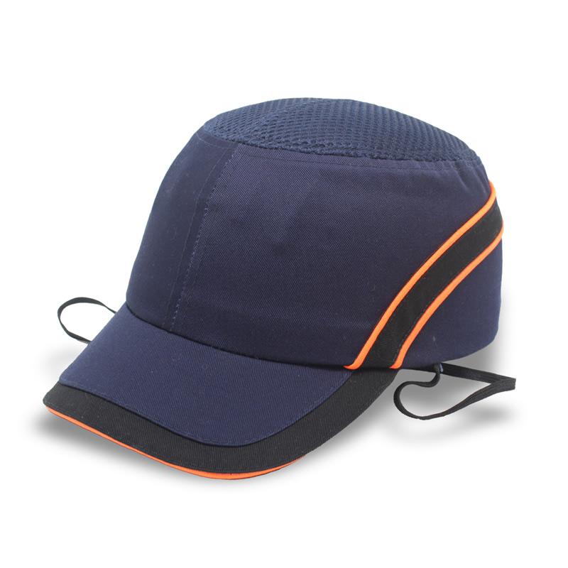 Work Safety Hi-Viz Strip Bump Cap Hard Inner Shell Protective Helmet Baseball Hat Style For Work Head Protection