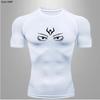 Summer Short Sleeved T-Shirt Men's Sports Running Summer Athletic Quick Dry Fitness Comfortable Tight Gym Compression Training Tops