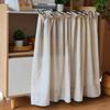 Short Kitchen Curtains Half Window Black Trim Beige Striped Sheer Voile Japanese Style Privacy Partition for Home Cafe Curtains