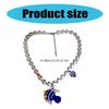 Elegant Blue Fish Pendant Necklace Adjustable Chain Necklace Glass Charm Necklace Fashion Accessory Present for Women