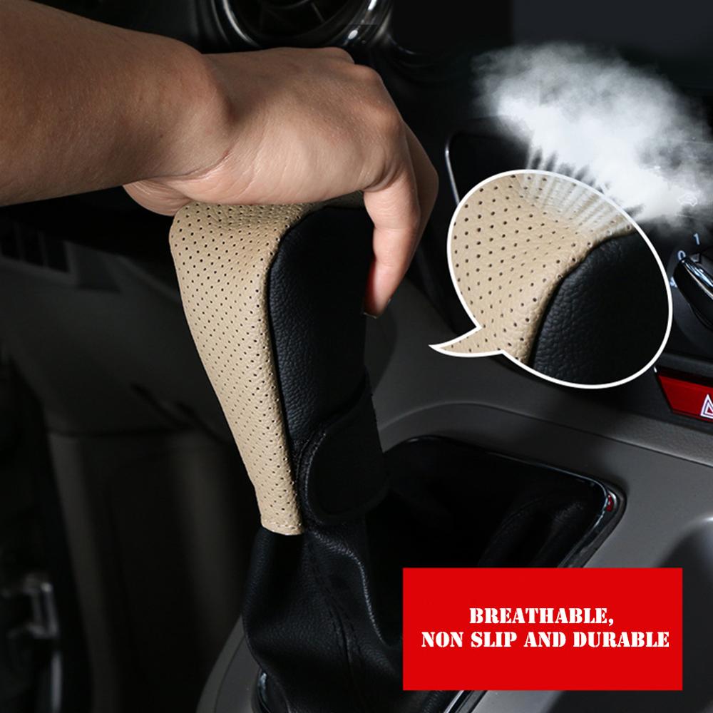 Car Gear Shift Knob Cover Shell Protector Gear Shift Collars Sleeve Lever Case Protective Anti-slip Black Car Accessories
