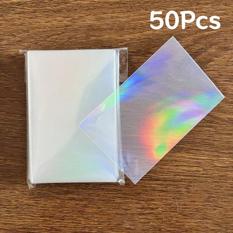 50Pcs 65*90MM Little Stars Laser Flashing Card Sleeves Protector Clear Protector Cards Photocard Protector Film