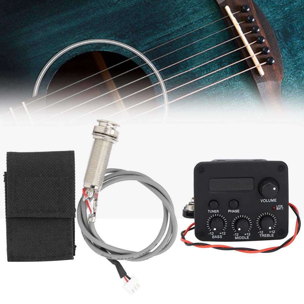 Guitar Preamplifier 3Segment Pickup Equalizer LCD Screen Musical Instrument Accessories