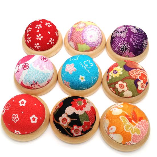 Wooden Bottom Base Needle Pin Cushion Pillow Sewing Craft Stitch DIY Holder Tool