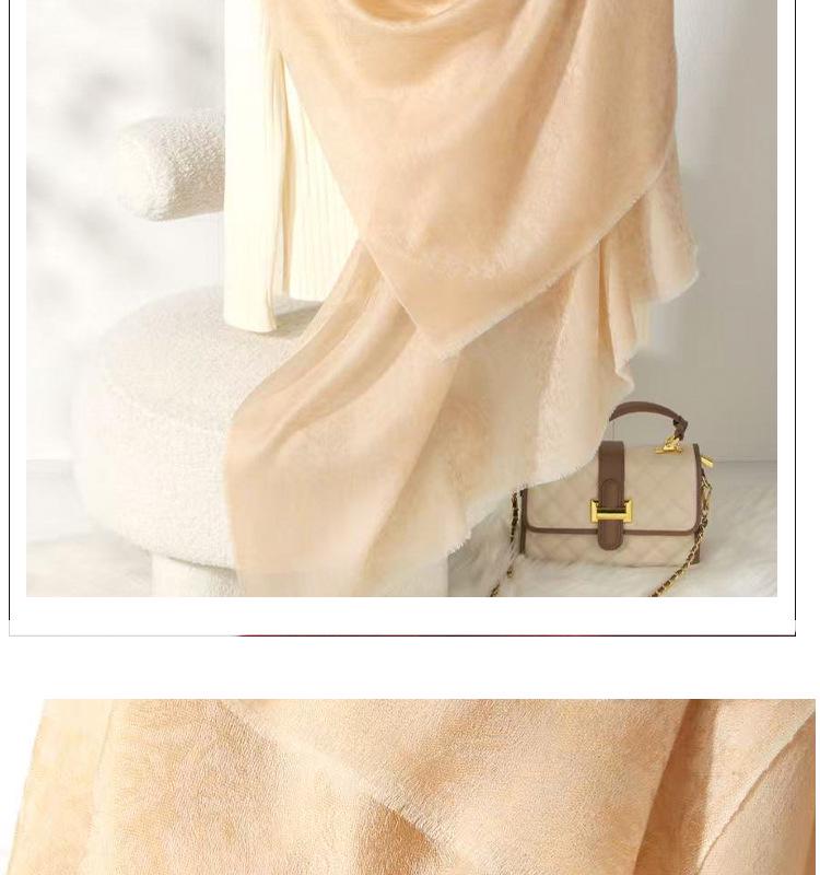 Inner Mongolia Cashmere Jacquard Shawl with Scottish Thistle - Thin Scarf for Autumn/Winter