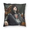 King Of Hellfire Eddie Munson Square Pillowcase Polyester Linen Velvet Creative Zip Decor Bed Cushion Cover