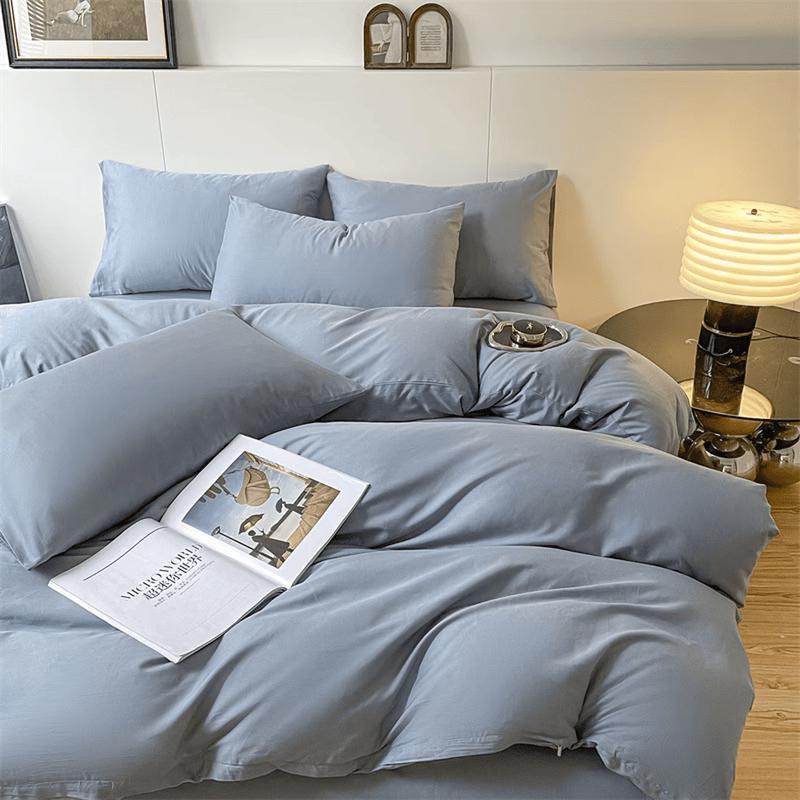 100% Cotton Solid Color 4-Piece Bedding Set