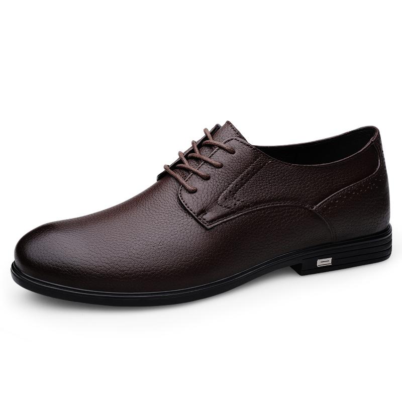 Genuine Leather Mens Oxford Shoes Fashion Brand Man Casual Shoes Handmade Men Business Flats Soft Formal Dress Footwear Sneakers