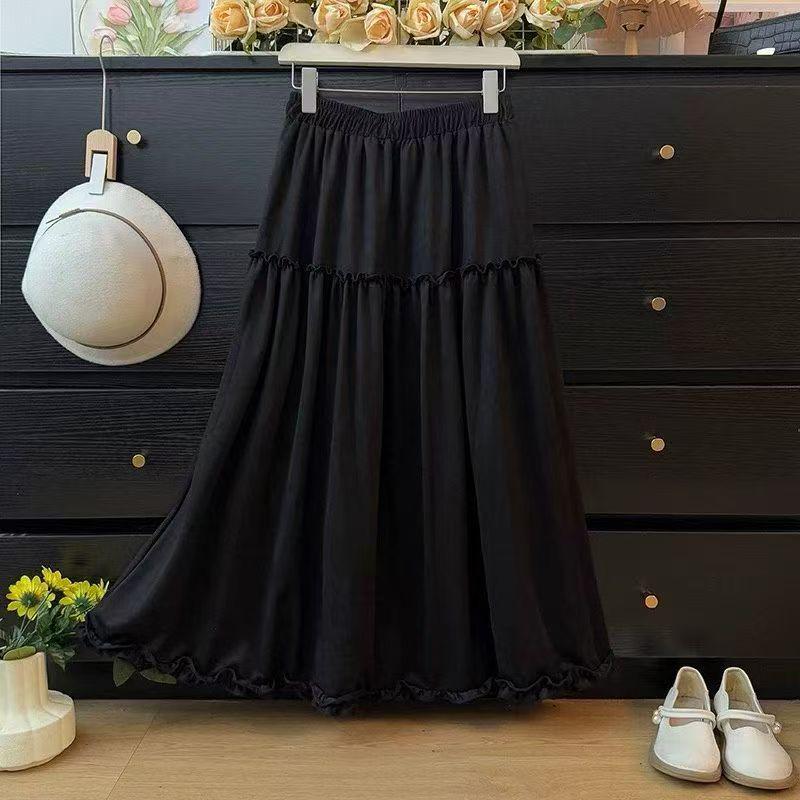 Women's A-Line Pleated High Waist Umbrella Skirt - Chic and Slimming