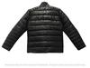 Puffer Black Full Quilted Zipper Stylish Men's Genuine Lambskin Leather Jacket