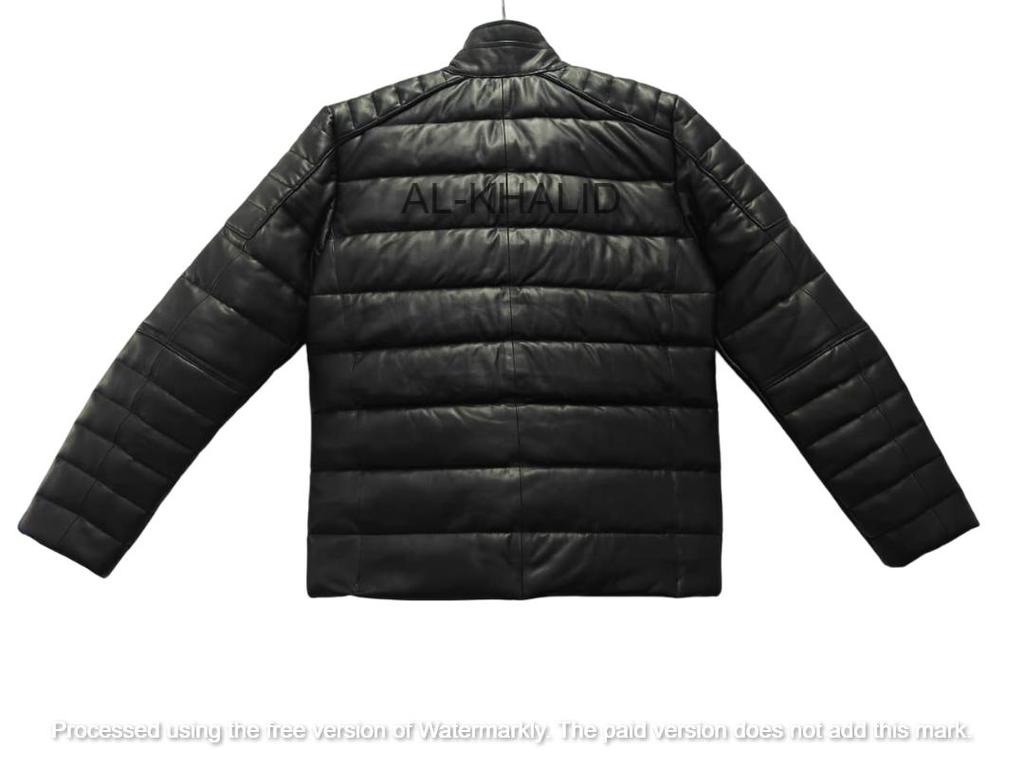 Puffer Black Full Quilted Zipper Stylish Men's Genuine Lambskin Leather Jacket