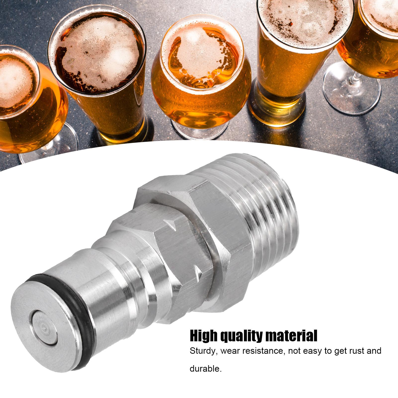 Poteau de verrouillage, Acier inoxydable 1 pouce et 1/2 NPT Filetage Adaptateur de poteau pour fût à bière Corny, avec performance d'étanchéité accrue, pour accessoires de bière maison