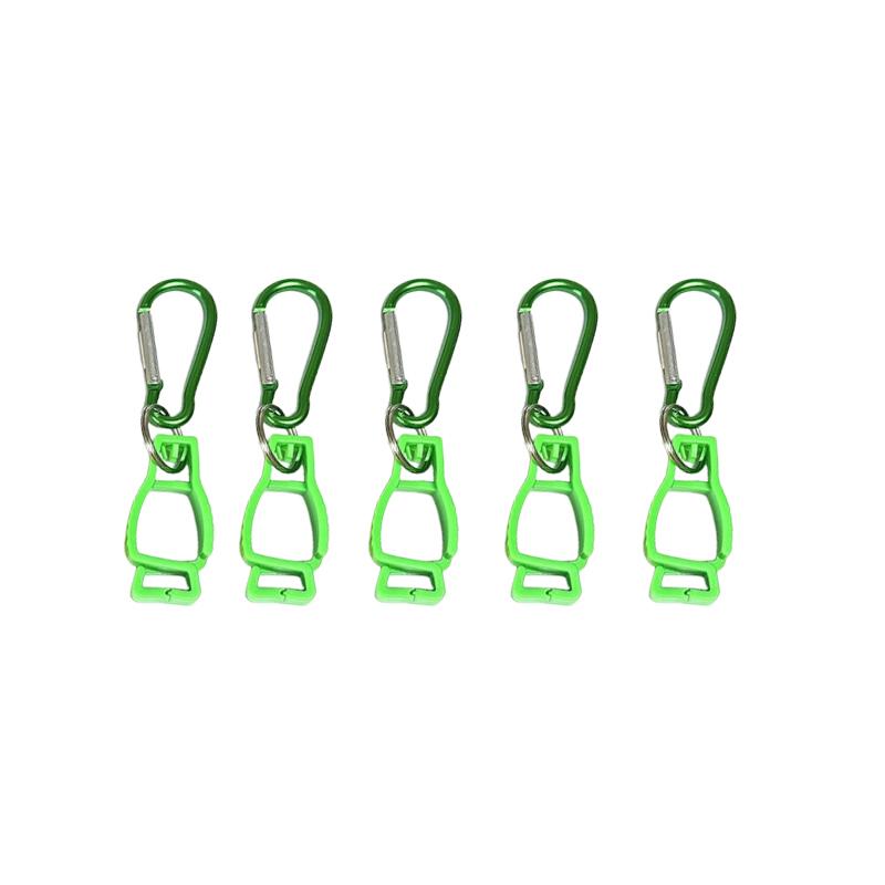

5Pcs Glove Clip Hanger Safety Glove Holder Aluminum Alloy Working Gloves Clip Keys Safety Clamp Gloves Guard Accessories 5Pcs зелёный