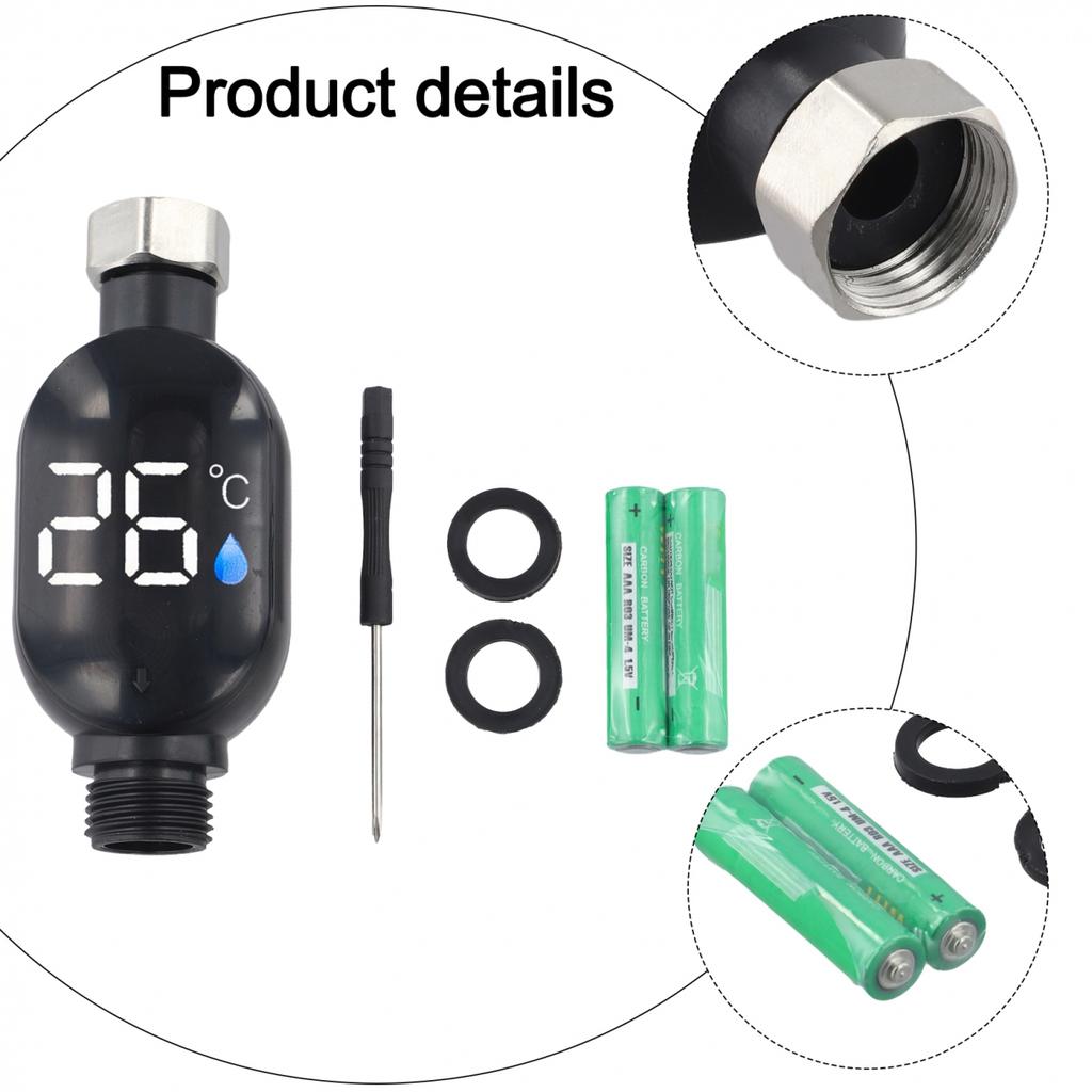 Intelligent Shower Thermometer Waterproof Design with LED Temperature Display