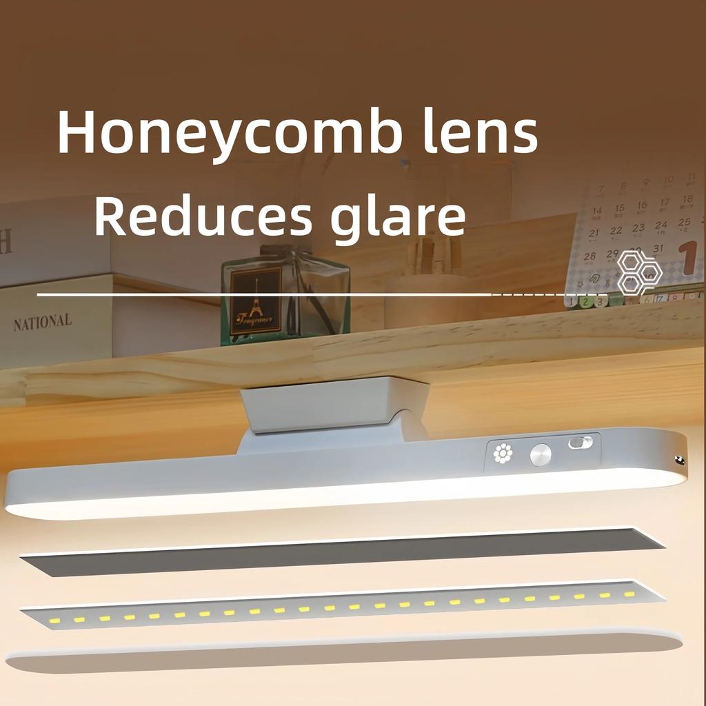 LED Table Lamp Magnetic Hanging USB Rechargeable Desk Lamp 3 Color Reading Light Dimmable Cabinet Closet Wardrobe Night Light