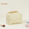 Cosmetic Bag Flower Print Zipper Closure Makeup Brush Storage Bag Reusable Makeup Organizer Toiletries And Beauty Tools Pouch