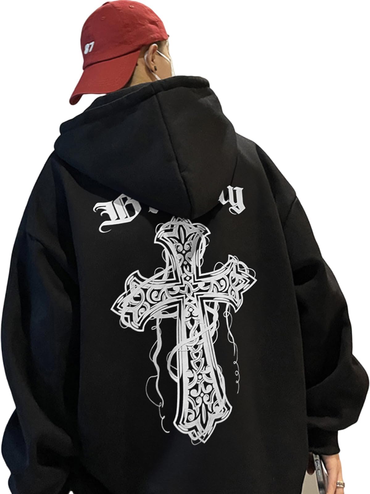

The Doors with a Printed Back and Sporty Cross Dance Matching Working Dog Plus Harajuku Hoodie, Pullover, Pockets, Design, Fall/Winter Gift, Costume,