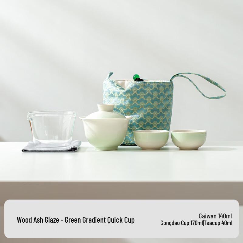 GOWKE Ceramic Gradient Travel Tea Set