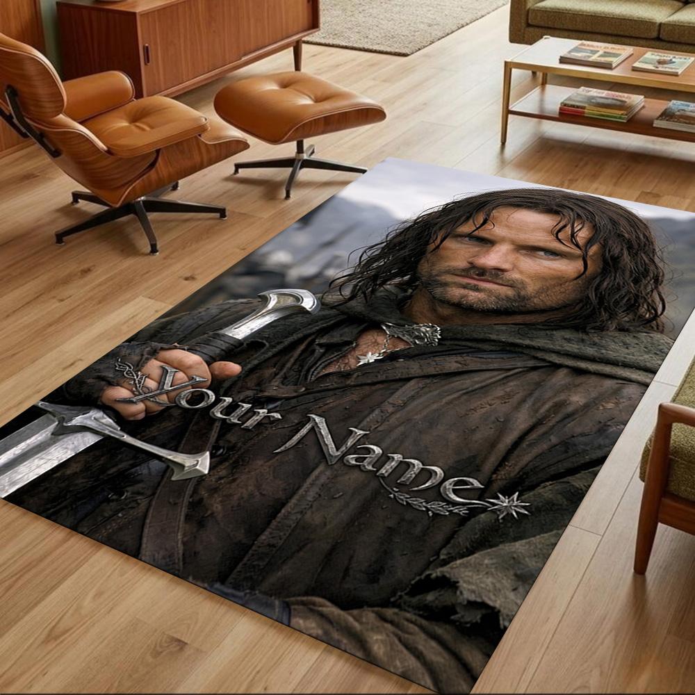 Lord Rings Customize Your Name Carpet Suitable for Decorate Room Bedrooms Living Rooms Dormitory Anti-slip Rug Office Home Decor