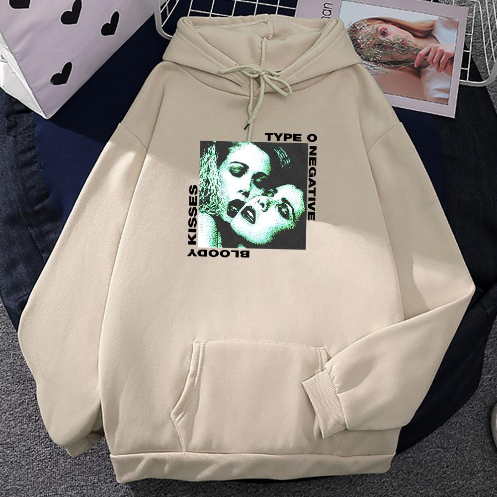 Bloody Kisses Type O Negative Hettegensere Rockeband Heavy Mental Gensere Mote Herre/Dame Klær Gotisk Vinter Unisex hettegenser