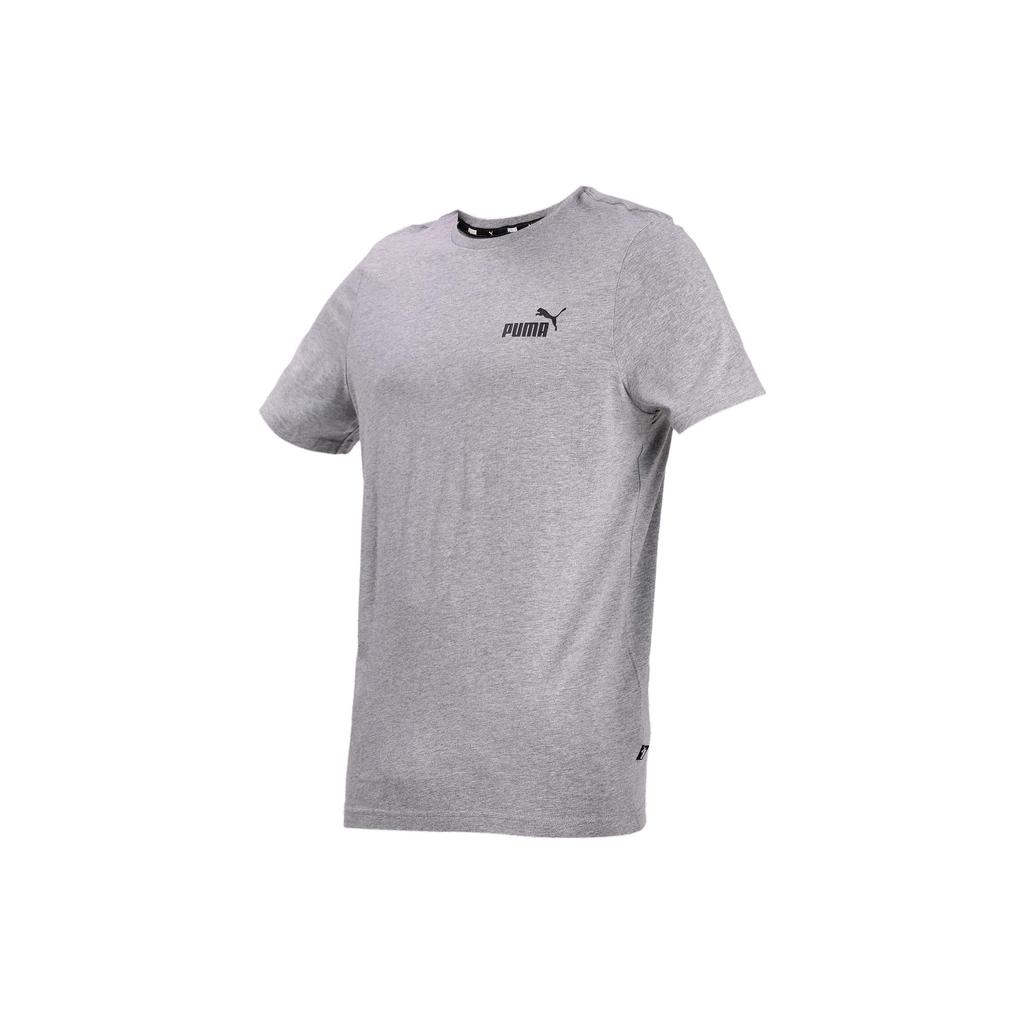 Puma Essentials Small Logo Tee Men Tops Gray 586668-03
