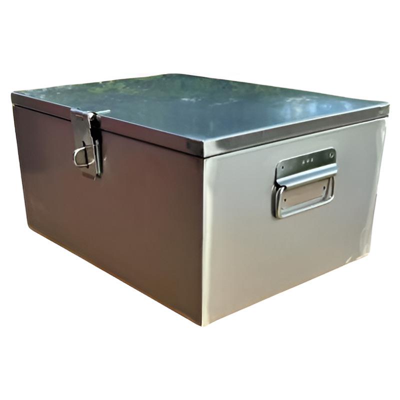 Stainless Steel Lockable Hardware Toolbox - Large Car-Mounted Organizer