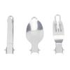 Travel Tableware Set Collapsible Portable Stainless Steel Flatware Sets for Garden Dinner RV Life