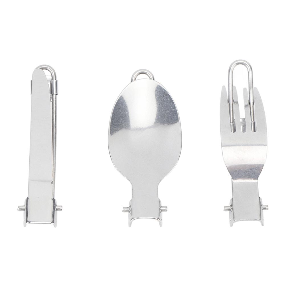Travel Tableware Set Collapsible Portable Stainless Steel Flatware Sets for Garden Dinner RV Life