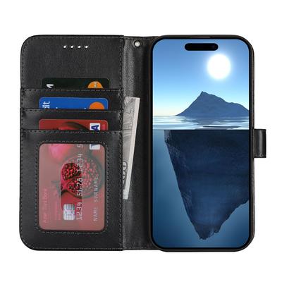 Para Capa iPhone 16 Plus Carteira Textura R61 Couro Flip Capa de Telefone