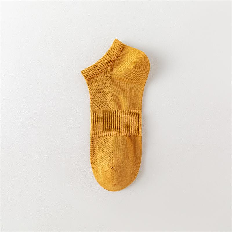 Men's Summer Short Socks, Pure Cotton Mesh, Thin, Low-top, Shallow Opening, Antibacterial, Deodorizing, Sweat-absorbing, Business Boat Socks