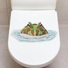 Goofy Frog Toilet Stickers, Creative Waterproof Removable Self-Adhesive for Bathroom Home Decor