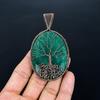 Tree Of Life Emerald Pendant, 999 Copper Wire Wrap Pendant Gemstone Jewelry, Handmade Pendant Amazing Jewelry, Gift For Her