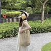 Wind Large Capacity Shoulder Straw Bag Women's Summer Seaside Vacation Beach Woven Bag Straw Bag Lazy Wind  New