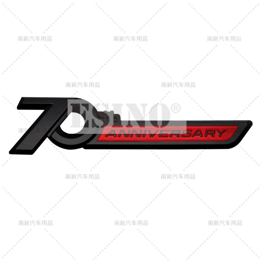 3D 70th Anniversary Car Trunk ABS Chrome Adhesive Badge Emblem Rear Body Tailgate Adhesive Badge for Toyota Land Cruiser