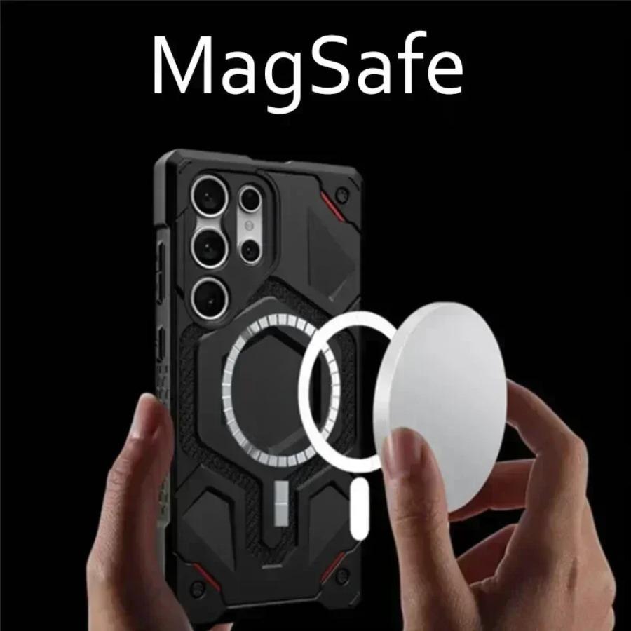 Monarch Pro Magnetische KEVLAR-Hülle für SamsungS25 Ultra S23 S24 Plus Magnet Militärische robuste Rüstung Stoßfeste Magsafe-Schutzhülle