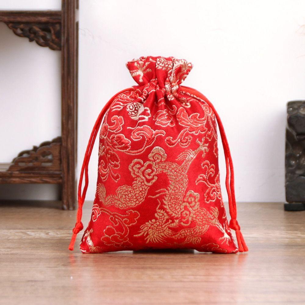 Storage Bag Canvas Flower Handbag Chinese Style Small Coin Purse Wallet  Hanfu Decor