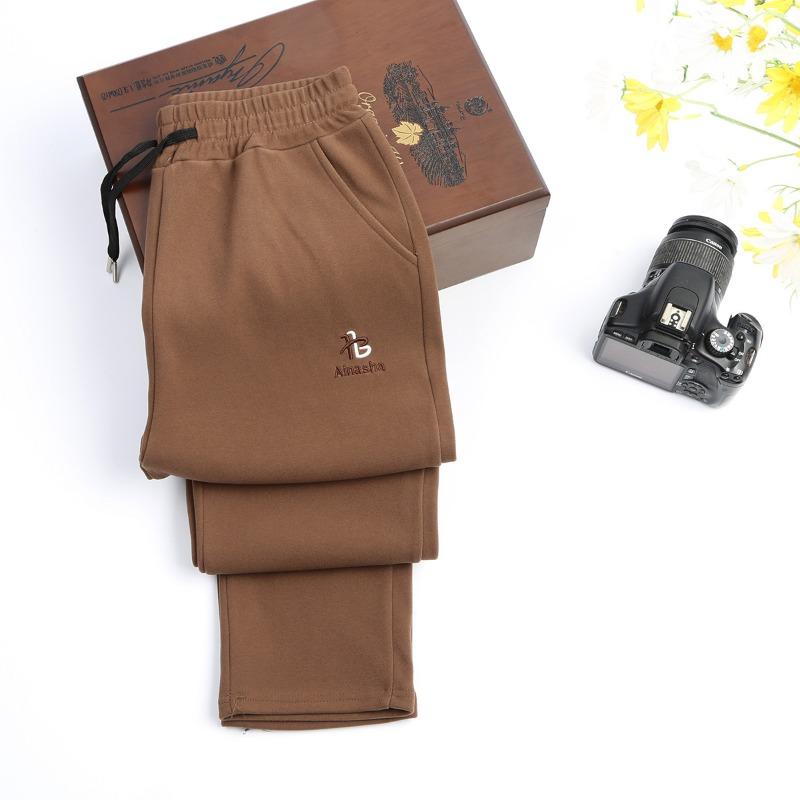 Spring and Autumn Casual Sweatpants Straight Windproof Pants Warm Long Johns Mom Pants Autumn Women's Pants Loose High Waist Long Pants Women's