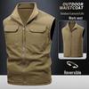Men's Double-Sided Outdoor Vest: Spring-Autumn-Winter Workwear, Plus Size, Fishing & Photography Vest Jacket.