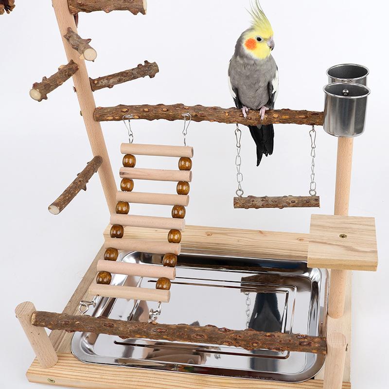 Pepper wood parrot platform parrot climbing net climbing training station climbing ladder swing bird toy suspension bridge