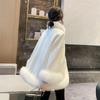 New winter imitation fox fur coat women's clothing celebrity shawl woolen coat woolen cape