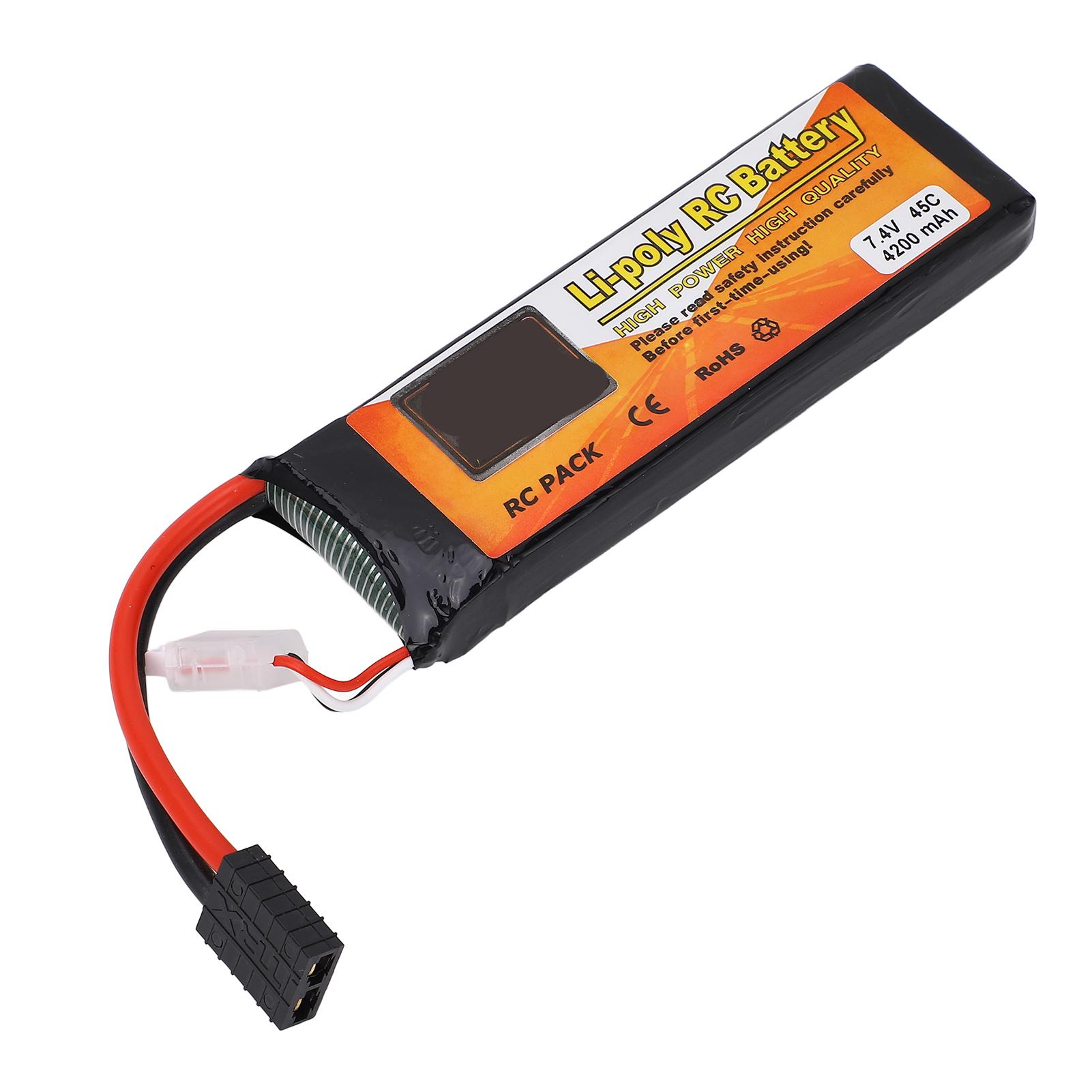 

Акумулятор LiPo 7.4 В 4200 мАг 45C 2S для FPV гоночного дрона, літієвий акумулятор з роз ємом для радіокерованого літака