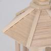 Bird Feeder High Capacity Hexagon Shaped Roof Wood Creative Bird Nest for Garden