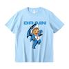 Drain Band 2025 NEW T-shirt Hip Hop Printing Tshirts Short Sleeve Male Punk T Shirt Gothic Streetwear High Quality 100% Cotton Tops