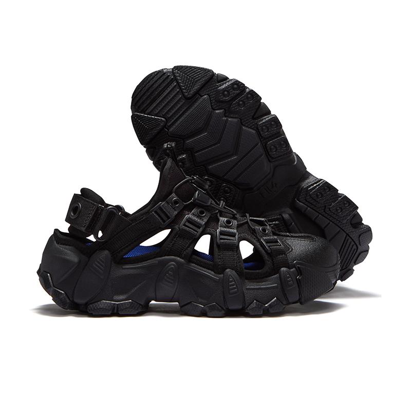 Fila Fusion Exocet Sandal Mountain Casual Comfortable Breathable Durable Rebound Water Shoes Women sandals Black Gray T12W521704FBL