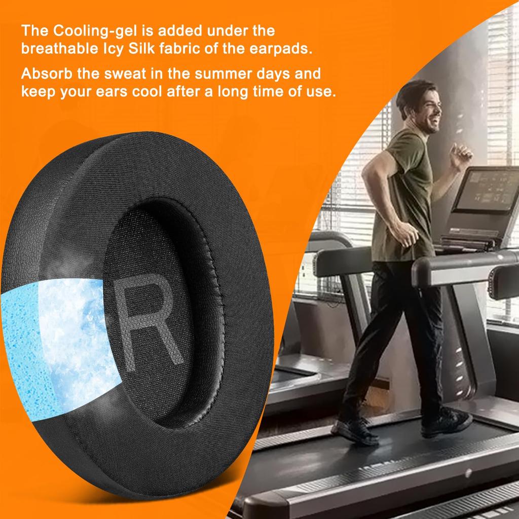 SOULWIT Cooling Gel Pads Ear Pads for Anker Soundcore Space Q45 Headset Replacement Ear Cushions Comfortable Foam Replacement Ear Cups Cool Ear Pads