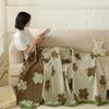 OEING Bamboo Fiber Summer Blanket with Smile Flower Design