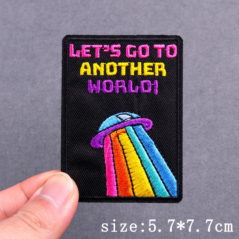 Hip Hop Punk Embroidery Patch Iron On Patches For Clothing Skull Animal Embroidered Patches For Clothes Stripe Badges Stickers