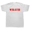 Unisex Cotton Crew Neck Tee with WRATH Print Funny Streetwear Short Sleeve