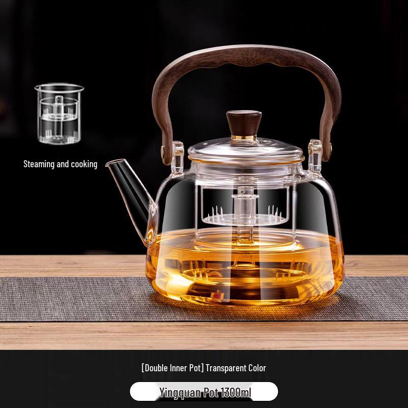 2026 Electric Ceramic Tea Set: High-Temperature Resistant Glass Kettle & Household Teapot for Brewing