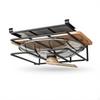 Under Cabinet Pot Lid Organizer, No Drill Hanging Storage Rack, SpaceSaving Kitchen Shelf Black